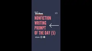Iglap Invites: A Nonfiction Writing Prompt Pt5 (#shorts)