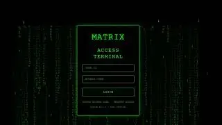 Login Form HTML Style The Matrix