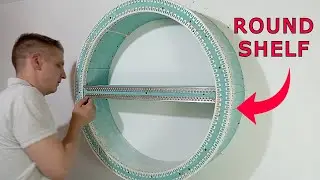 How to Make a Floating Round Drywall Shelf | Step by Step