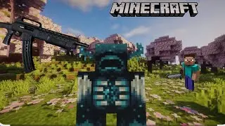 Minecraft but warden vs me  and my gun 🔫