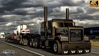 POV: Western Star4900ex  HEAVY HAULING - Oversize Equipment in ||4K||- JCB457 Wheel Loader #cummins