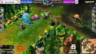 OGN Azubu Blaze vs Azubu Frost game 4 PART 1 (Epic comeback)