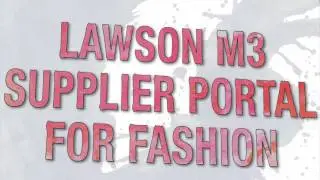 Lawson M3 Supplier Portal for Fashion 3