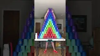 Humongous Cup Tower #shorts