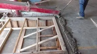 Concrete pour for dock leveler pit walls.