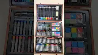 Wooden Suitcase Wali Deluxe Art Supplies Kit, Coloring Kit, Art Kit #stationery #schoolsupplies