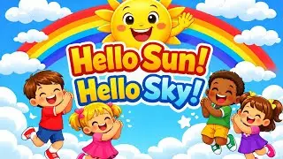 Hello Sun, Hello Sky | Fun Kids Song for Singing & Clapping | Colorful Cartoon Animation 🌈
