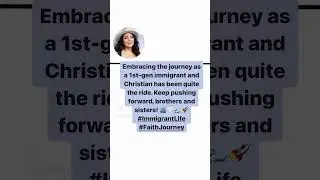 1st-gen immigrant and Christian journey: Keep pushing! 🚀 #EmbraceTheRide 🇲🇽 Viaje cristiano