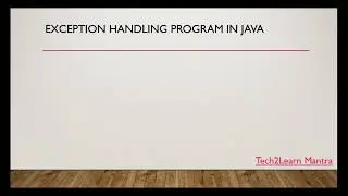 Exception handling in java