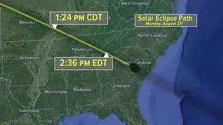 2017 Solar Eclipse U.S. Map