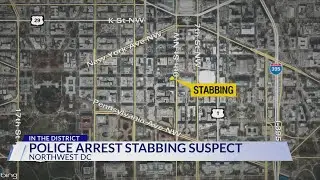 Man pepper sprayed and stabbed in DC; suspect in custody