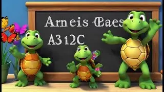 Three Baby Turtles Say A B C | Fun Alphabet Song for Kids | Turtle ABC Rhyme