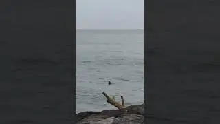 crazy fishing style in padukere Beach. #fishing #fisherman #fishermen #beachlife #udupi #padukere