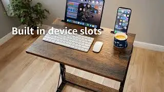 Folding TV Tray Table,TV Dinner Tray Table,Adjustable TV Trays for Eating on Couch with Tablet Slots