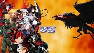 Rwby and shadow rx 78 2 Gundam Master chief thor vs nevermore 