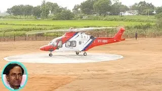 CM KCR High Security Helicopter Ever | KCR Grand Entry For TRS Praja Ashirvada sabha | Telangana