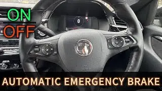 VAUXHALL CORSA 2023 года &mdash; как включить/выключить автоматический аварийный тормоз