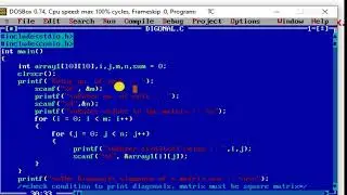 C PROGRAM TO PRINT DIAGONAL ELEMENTS