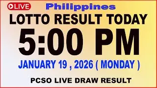 Pcso Lotto Result 5pm Draw January 19, 2026 | Pcso Live