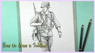 How to draw a soldier step by step || Easy Charcoal pencil sketch || Banglar Art