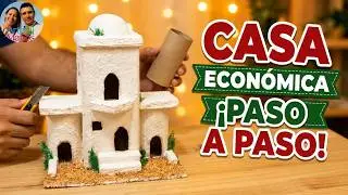 🔴Cómo Hacer CASAS SENCILLAS, FÁCILES Para Pesebres, Belenes ♻️ con Arte en Tus Manos ♻️