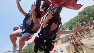 Six Flags American SteamTown POV B-Roll Footage SkyWinder, SteamWhirler, QuantumCanyon Rapids