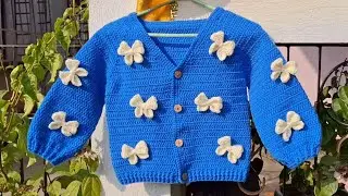 CROCHET BOW CARDIGAN and Headband 🎀✨️ || Custom Orders Haul Video || smallbusinessowner 