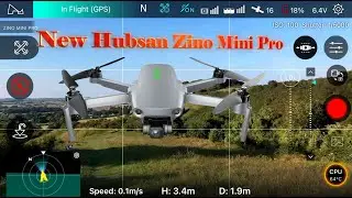 2021 New Hubsan Zino Mini Pro Drone's Test Flight with Low Battery, Mobile App Screen Recording
