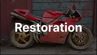 Amazing Bike Restoration | Red Classic Bike Rebuild | ASMR Style #aivideo #bike #restoration #ai