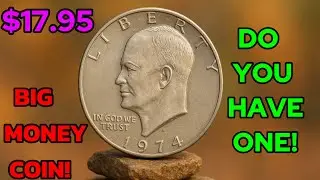 1974 Eisenhower Dollar Worth BIG MONEY Rare No Mint Mark One Dollar Coin  Check Your Change
