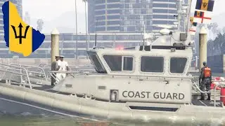 Barbados Coast Guard Patrol || GTA V Barbados || SHOTS FIRED!!!