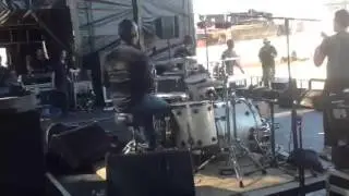 Lumanyano Unity Mzi Sound checking with The Loneraynger. Rocking The Daisies 2015
