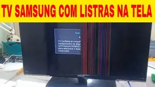 TV SAMSUNG COM LISTRAS NA TELA