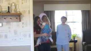 Miss Melanie surprising kendal - 3rd birthday