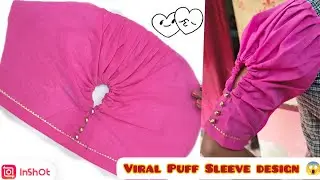 New puff sleeve disign || latest baju design || austin design cutting shorts || #blouse #stitching