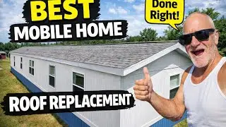 Double wide Mobile Home Trailer Re-roofing and plywood repairs.