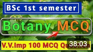 Botany MCQ PYQ | BSc First Semester Objective Paper 2026