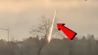 Что здесь происходит? Луч света, исходящий от НЛО.