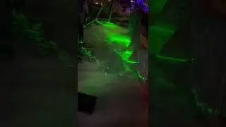 Creepy Swamp fog and lasers set up at night ￼