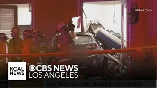 Woman, 73, dead after suspected DUI driver crashes into Downey house