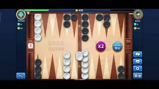 Me winning a backgammon game. I liked antagonizing my opponent. #playdirty #backgammonstrategy