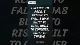 🔥 I Refuse to Fail, I Refuse to Fade &ndash; Unstoppable Motivation! 💪 Day-10 #motivation #quotes #mindset