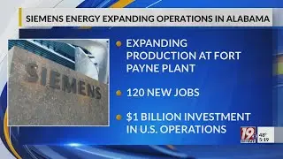 Siemens Energy Expanding Operations in Alabama | Feb. 3, 2026 | News 19 at 5:00
