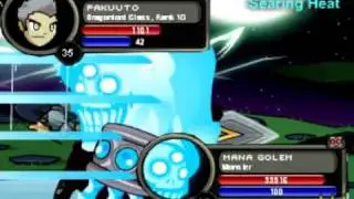 Pakuuto solando Mana Golem.