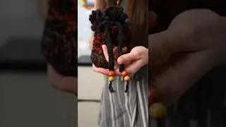 ruffle ombre crochet pouch ❤️🖤🧡🤗