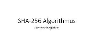SHA 256 Algorithmus