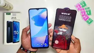 Oppo A55 5G 18D Tempered Glass Protector || How to Apply Tempered Glass Witout Bubbles