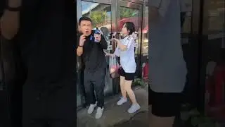 街头搞笑逗妹子