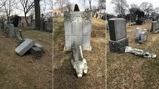 Dozens of headstones vandalized at Brooklyn cemetery