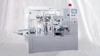 Rotary pouch pickup feeding handwashing liquid filling heat sealing MC fully automated 給袋式洗衣液包裝機全自動